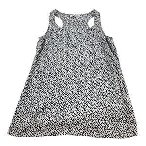 CAbi Easy Tank Women's Animal Print  Cream Black Tank Top Sz XS